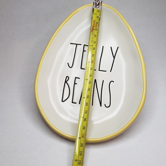 RAE DUNN - "JELLY BEANS" New-white ceramic egg shaped plate - Picture 4 of 6